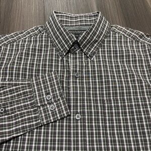 Banana Republic Shirt Men’s Small Gray Purple Soft Wash Tailored Slim Fit Check